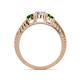 4 - Ayaka Diamond and Green Garnet Three Stone Engagement Ring 