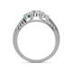 4 - Ayaka Diamond and Aquamarine Three Stone Engagement Ring 