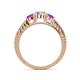 4 - Ayaka Diamond and Amethyst Three Stone Engagement Ring 