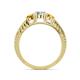 4 - Ayaka Diamond and Citrine Three Stone Engagement Ring 
