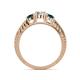 4 - Ayaka Diamond and London Blue Topaz Three Stone Engagement Ring 