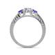 4 - Ayaka Diamond and Tanzanite Three Stone Engagement Ring 