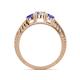 4 - Ayaka Diamond and Tanzanite Three Stone Engagement Ring 