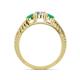 4 - Ayaka Diamond and Emerald Three Stone Engagement Ring 