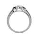 4 - Ayaka Black and White Diamond Three Stone Engagement Ring 