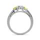 4 - Ayaka Yellow and White Diamond Three Stone Engagement Ring 