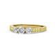 1 - Ayaka Diamond Three Stone with Side Yellow Sapphire Ring 