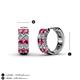 3 - Candice 2.00 mm Petite Pink Tourmaline and Diamond Double Row Hoop Earrings 