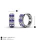 3 - Candice 2.00 mm Petite Iolite and Diamond Double Row Hoop Earrings 