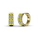1 - Candice 2.00 mm Petite Yellow and White Lab Grown Diamond Double Row Hoop Earrings 