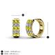 3 - Candice 2.00 mm Petite Yellow and White Lab Grown Diamond Double Row Hoop Earrings 
