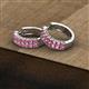 2 - Candice 2.10 mm Pink Tourmaline Double Row Hoop Earrings 