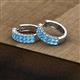 2 - Candice 2.10 mm Blue Topaz Double Row Hoop Earrings 