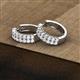 2 - Candice 2.10 mm White Sapphire Double Row Hoop Earrings 