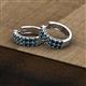 2 - Candice 2.10 mm Blue Diamond Double Row Hoop Earrings 
