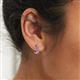 3 - Candice 2.10 mm Pink Tourmaline Double Row Hoop Earrings 