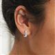 3 - Candice 2.10 mm White Sapphire Double Row Hoop Earrings 