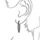 3 - Carisa 2.30 mm Black Diamond Hoop Earrings 