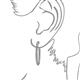 3 - Carisa 2.30 mm Diamond Hoop Earrings 