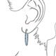 3 - Carisa 2.30 mm Blue Topaz and Diamond Hoop Earrings 