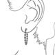 3 - Carisa 2.30 mm Black and White Diamond Hoop Earrings 