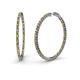 Carisa 2.10 ctw (1.80 mm) Inside Outside Round Citrine and Natural Diamond Eternity Hoop Earrings 