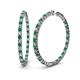 Carisa 2.70 mm Emerald and Lab Grown Diamond Hoop Earrings 