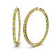 1 - Carisa 6.41 ctw (2.70 mm) Inside Outside Round Yellow Sapphire and Lab Grown Diamond Eternity Hoop Earrings 