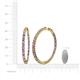 Carisa 2.70 mm Amethyst and Diamond Hoop Earrings 