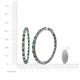 Carisa 2.70 mm Emerald and Diamond Hoop Earrings 