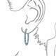 3 - Carisa 3.50 mm Blue Topaz and Diamond Hoop Earrings 