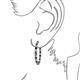3 - Carisa 3.50 mm Black and White Diamond Hoop Earrings 