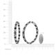 4 - Carisa 3.50 mm Black and White Diamond Hoop Earrings 