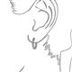 3 - Carisa 3.80 mm Diamond Hoop Earrings 