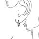 3 - Carisa 3.80 mm Black and White Diamond Hoop Earrings 