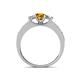 4 - Valene Citrine and Diamond Three Stone Engagement Ring 