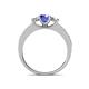 4 - Valene Tanzanite and Diamond Three Stone Engagement Ring 