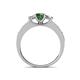 4 - Valene Diamond and Lab Created Alexandrite Three Stone Engagement Ring 