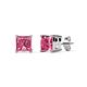 1 - Zoey Pink Tourmaline (4mm) Solitaire Stud Earrings 