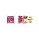 1 - Zoey Pink Tourmaline (4mm) Solitaire Stud Earrings 