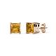 1 - Zoey Citrine (4mm) Solitaire Stud Earrings 