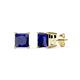 1 - Zoey Blue Sapphire (4mm) Solitaire Stud Earrings 