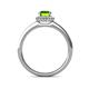 5 - Syna Signature Peridot and Diamond Halo Engagement Ring 