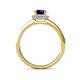 5 - Syna Signature Blue Sapphire and Diamond Halo Engagement Ring 