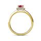 5 - Syna Signature Pink Tourmaline and Diamond Halo Engagement Ring 