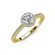 4 - Syna Signature Diamond Halo Engagement Ring 