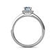 5 - Syna Signature Aquamarine and Diamond Halo Engagement Ring 