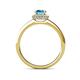 5 - Syna Signature Blue Topaz and Diamond Halo Engagement Ring 