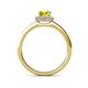 5 - Syna Signature Yellow and White Diamond Halo Engagement Ring 