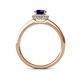 5 - Syna Signature Blue Sapphire and Diamond Halo Engagement Ring 